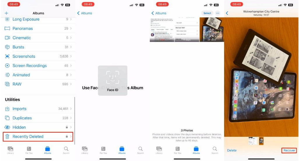 兰溪苹果14维修分享 iPhone14 上恢复已删除的照片 